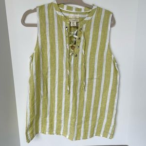 Christian Siriano Linen Tank Tunic Blouse NWT